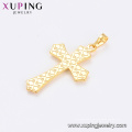 33735 xuping joyería 24k chapado en oro diseño simple cruz colgante religioso